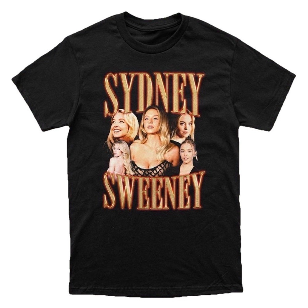 Friday Beers Mens Sydney Sweeney Graphic Tee XXL Black Cotton 90s Bootleg Style